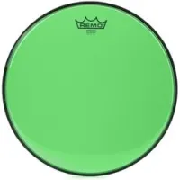 Remo be-0313-ct-gn  13" emperor colortone, пластик для барабана прозрачный, двойной, зелёный