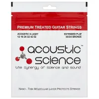 ACOUSTIC SCIENCE 12 16 24 32 42 52 BRONZE Набор 6 струн для гитары Акустик, опт 5 наб