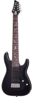 SCHECTER DAMIEN PLATINUM-8 SBK - 8-струнная электрогитара, 24 лада, корпус: красное дерево, гриф: клён 3 куска, накладка палисандр, вклееный, звукосниматели: HH, EMG808, EMG808, громкость, тон, 3х позиционный переключатель, . Цвет: матовый черный