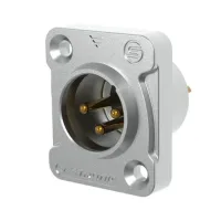 Seetronic J5F2C-W-67 Разъем cannon (XLR) панельный папа 3-х контактный, IP67, покрытие контактов: золото, цвет: серебро, Силиконовая заглушка продается отдельно: SNAC-J-67