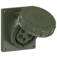 PCE Розетка встраиваемая наклонная 16А/400V/3P+N+E/IP67, фланец 92x100, бронзово-зелёный 4152-6.u