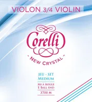 3700M Corelli New Crystal Комплект струн для скрипки размером 3/4, среднее натяжение, Savarez