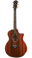 TAYLOR PS14ce Blackwood-Sinker Redwood гитара электроакустическая, корпус чёрное дерево, верхняя дека секвойя, форма корпуса Gra