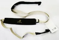Ukulele strap Magma MPU03D - Ремень для укулеле из тканого полипропилена с кожаной подкладкой и крючками с двух сторон. Цвет "верблюжий" коричневый