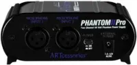 Art phantom ii pro  автономный блок фантомного питания dc 48v на 2 микр. 9v батарея.