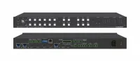 Матричный коммутатор Kramer Electronics VS-622DT х2 HDMI с деэмбеддированием звука, встроенным главным контроллером помещения и усилителем аудио; выходы на витую пару HDBaseT / HDMI, поддержка 4К60 4:2:0, поддержка PoE