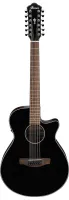 IBANEZ AEG5012-BKH - электроакустическая гитара с вырезом, 12 струн, цвет - чёрный