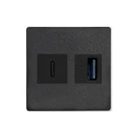 ABL 2T0010UC- Сдвоенный модуль подключения IMP с разъемами 1xUSB 3.0, тип А и 1xUSB, тип C. Цвет черный.