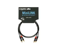 KLOTZ KT-CC150 Кабель межкомпонентный, 2RCA — 2RCA, цвет чёрный, длинна 1,5 м