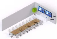 Shure Large Conference Room # 4 Stem (Table х 3) - Комплект Shure Stem для больших переговорных комнат #4 с тремя настольными микрофонными массивами