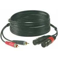KLOTZ AT-CF0100 аналоговый аудиокабель с позолоченными разъёмами 2XLR female x 2RCA male, чёрный, 1 м