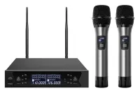 Микрофонная радиосистема [AX-7000H-] Axelvox [DWS7000HT (HT Bundle)] UHF 710-726 MHz, 2 х 32 канала,LCD дисплей, 2х ИК порт, 2 ручных микрофона, 2 держателя на стойку, 2 силиконовых кольца.