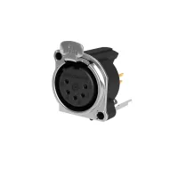 Seetronic scadf5-v панельный разъём xlr, "мама", 5-контактный, вертикальная установка