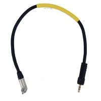 (CL 1-N) miniJackSt-screw [с закруткой] - miniJackSt-R [угловой] (black) 1 метр кабель GS-PRO