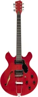 STAGG SVY 533 TCH - полуакустическая гитара, 22 лада, серия Silveray, корпус: клён, гриф: клён, вклееный, накладка: черное дерево, звукосниматели: 2х хамбакера, регулировки: 2х громкость, 2х тон, push-pull, 3х позиционный переключатель, цвет: вишнево крас