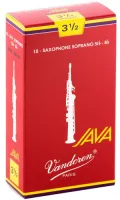 Soprano saxophone reeds Vandoren Java Red Cut SR3035R - Java Filed-Red Cut soprano saxophone reed with increased flexibility and strong tone core with strength 3.5. Price per pack of 10 pieces