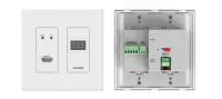 Декодер  Kramer Electronics [WP-DEC7/US-D(W)] из сети Ethernet видео HD, Аудио, RS-232, ИК, USB; работает с KDS-EN7, поддержка 4К60 4:2:0, исполнение в виде настенной панели, цвет белый, вариант США