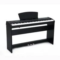 Sai Piano P-65BK Пианино цифровое, 88 клавиш, молоточковая механика, 130 тембров, 100 стилей,  64 голосая полифония, хорус, реверберация, MP3 плеер/рекордер,  20 демо, усилитель 2*14Вт, стойка, три педали, цвет черный