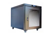 Рэковая стойка со звукоизоляцией Wize Pro [W1290UR-SP] 19”, 12U, 650х900 мм, стеклянная передняя дверь, задняя дверь - металл, вент.панель из 3 вентиляторов,колеса, рэковые гайки: 20 шт, вес нагрузки 800 кг, сталь,черный (2 места)