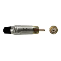 Tasker SP50GRCAM-N Кабельный разъем RCA, Позолоченные контакты, черный хвостовик