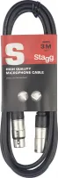 STAGG SMC1- микрофонный шнур XLR(M)-XLR(F), стандартная серия, металлические разборные разъемы, длина 1 метр.