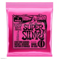 ERNIE BALL 3223 Nickel Wound Slinky Super 3 Pack 9-42 - Струны для электрогитары