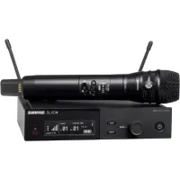 SHURE SLXD24E/K8B G59 цифровая радиосистема с ручным микрофоном KSM8, с двойной диафрагмой динамический кардиоидный, 470-514 МГц. Черный