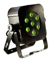 STAGG SLI FLATPAR10 - прожектор. Светодиоды: 7 х 3 Вт RGB (3 в 1). DMX-каналы: 6. Режимы управления: 4 (DMX -512, активация звуком, ведущий / ведомый, автоматический). Угол раскрытия луча: 30 градусов. Питание: 100V ~ 240V AC, 50 ~ 60 Гц . Выходная мощнос