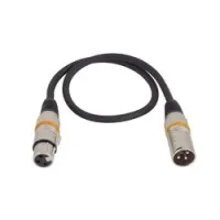 Rockcable rcl30350 d6  микрофонный кабель xlr(м) xlr( f) 50 см металл, корп.