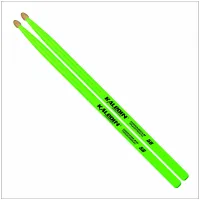 7KLHBGR5B 5B Барабанные палочки, граб, флуоресцентные зеленые, Kaledin Drumsticks