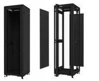 Netko TE-32U (600х600х1610), передняя дверь стекло, черный - Рэковые стойки