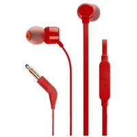 JBL T110 RED проводная стерео гарнитура с наушниками-затычками, цвет - красный