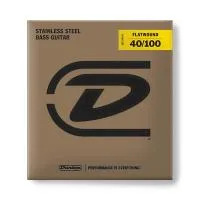 Dunlop dbfs40100s stainless steel flatwound (уценка)  струны для бас-гитары, 40-100, short, 30"-31"