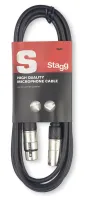 STAGG SMC3- микрофонный шнур XLR(M)-XLR(F), стандартная серия, металлические разборные разъемы, длина 3 метра.
