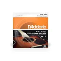 D`addario eft-15  струны для акустической гитары фосфор-бронза, круглая обмотка, extra light 10-47