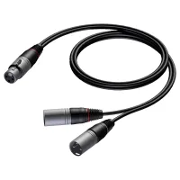 Procab CAB735/1.5- Аудиокабель XLR 3-pin (розетка) – 2х XLR 3-pin (вилка)