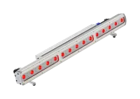 DTS FOS 100 SOLО FC, SPOT lens, IP65, Black  Линейный LED светильник, 4608 Lum, 15 Full Colour (RGBW) LEDs, угол 15‘, DMX 512, 100 Вт, 990*100*78 mm, 7 kg