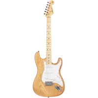SX SST/ASH/NA Электрогитара, stratocaster, материал корпуса: ясень, гриф: клен, накладка: палисандр, тип крепления грифа: привинченный, схема звукоснимателей: S-S-S, тремоло-бридж, цвет Natural