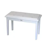 TEMPO Turris 129/MW - банкетка деревянная double seat, кожзам, цвет: белый матовый, нотное отделение