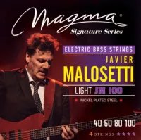 Magma Strings JM100 - Струны для бас-гитары Javier Malosetti 40-100, Серия: Signature, Калибр: 40-60-80-100, Обмотка: никелированная сталь, Натяжение: