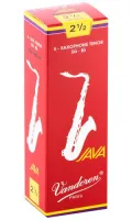 Tenor saxophone reeds Vandoren Java Red Cut SR2725R - Java Filed-Red Cut tenor saxophone reed with increased flexibility and strong tone core with strength 2.5. Price per pack of 5 pieces
