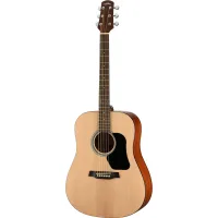 Walden D350W Гитара акустическая "Dreadnought", в/дека - ель, н/дека и обечайка махагон, накладка на гриф - палисандр, цвет Natural, лакированное покрытие, чехол