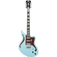 D'angelico premier bedford sh sb  полуакустическая электрогитара, hss, tremolo, цвет голубой