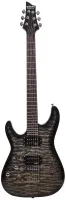SCHECTER C-6 PLUS CB L/H - леворукая 6-струнная электрогитара, 24 лада, корпус: липа, гриф клён, на болтах, накладка палисандр, звукосниматели HH Schecter Diamond Plus, регулировки: громкость, тон, 3х позиционный переключатель, Цвет гитары: Charcoal Burst