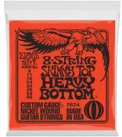 ERNIE BALL 2624 - струны для 8стр. эл.гитары Nickel Wound Skinny Top Heavy Bottom Slinky 8 (9-11-16-24-34-46-64-80)