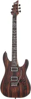 SCHECTER C-1 EXOTIC TREM EBONY - 6-струнная электрогитара, 24 лада.Корпус: красное дерево.Материал топа: черное дерево.Гриф: обожженный клен / purple heart (фиолетовое дерево) многослойное / армированные стержни из углеродного волокна.Накладка грифа: черн