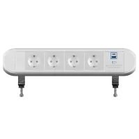ABL 2A0WF4A3- Настольная розеточная станция серии Chroma с 4 розетками, 1xUSB-A, 1xUSB-C, белая (2A010403)