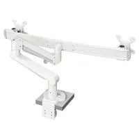 FORMING FUNCTION 4386006101- Настольный шарнирный кронштейн серии STOCKHOLM для 2 мониторов (1x2) с газопружинным амортизатором, макс. нагрузка 19 кг, струбцина или зажим, белый