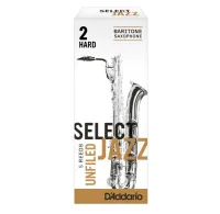 RRS05BSX2H Select Jazz Unfiled Трости для саксофона баритон, размер 2, жесткие (Hard), 5шт, Rico