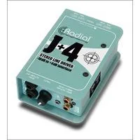 Radial j+4  двухканальный дибокс, 2 rca вход, 2 jack вход,